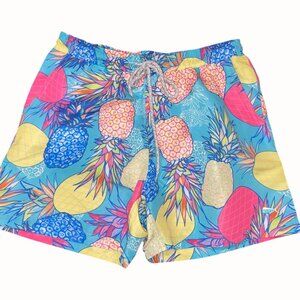 Southern Lure Boys Youth Multicolor Tropical Pineapple Swim Trunks Medium NEW